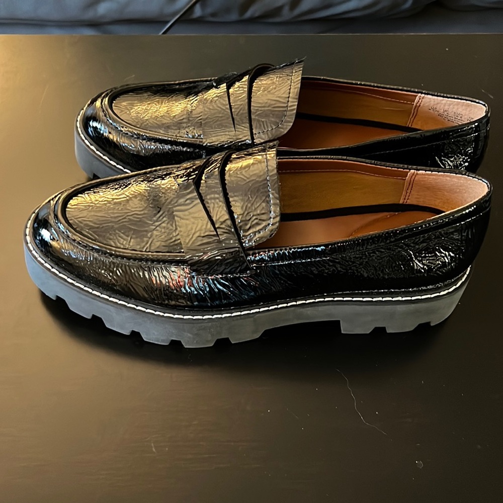 Franco Sarto Balin Patent Leather Platform Loafers - Brand New!